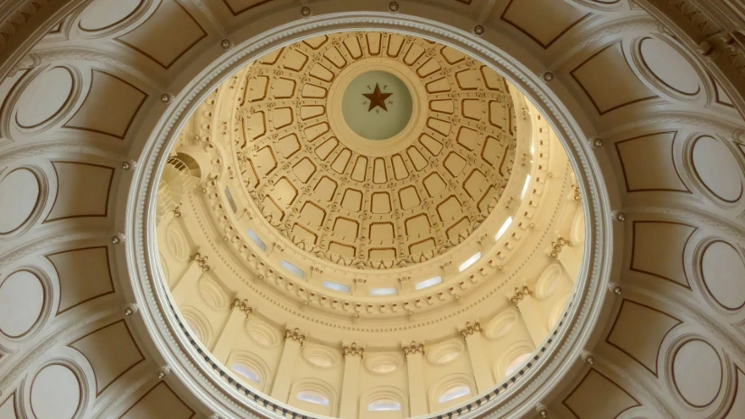 white and brown dome ceiling
